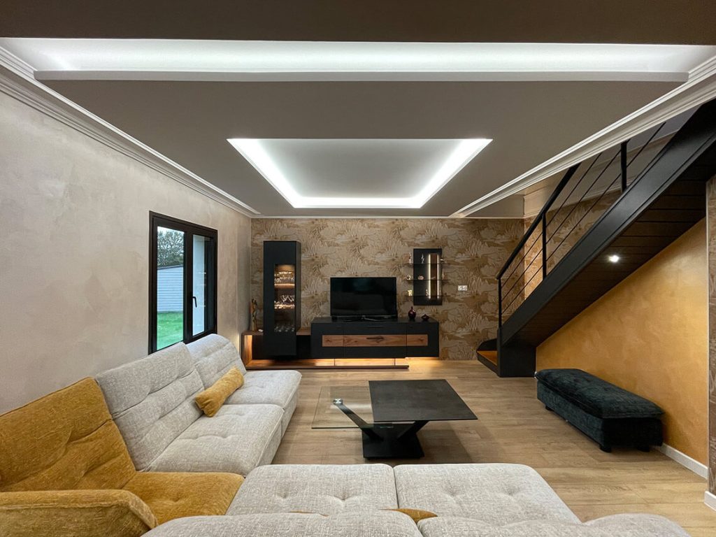 Une pièce de vie modernisée